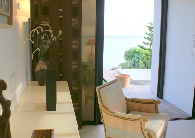 beadroom with sea view